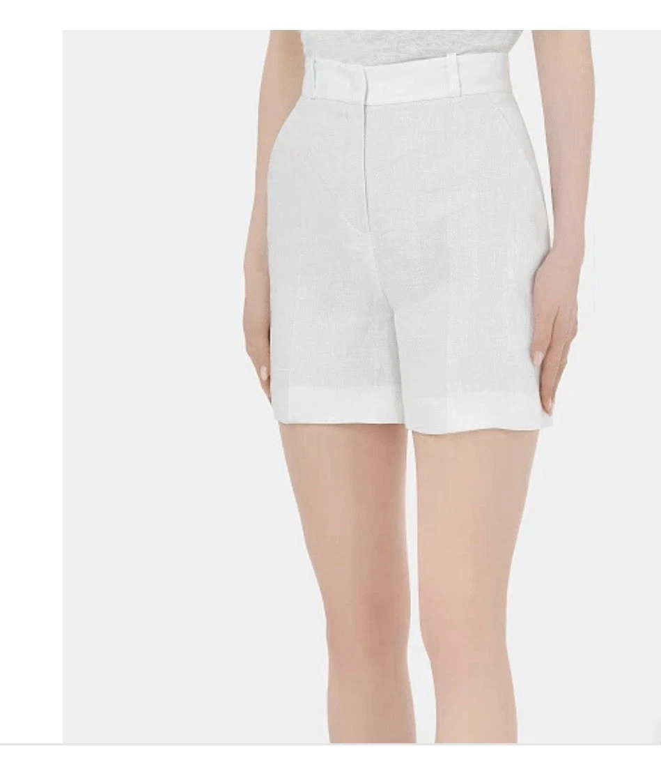 Loro Piana White Linen Shorts