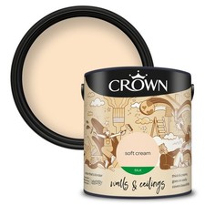 Crown Emulsion Silk Paint Assorted Colours Walls & Ceiling 2.5L All Colours