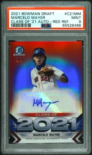 2021 BOWMAN DRAFT CLASS OF 2021 AUTOS #C21MM MARCELO MAYER 1/5 PSA 9 AUTO