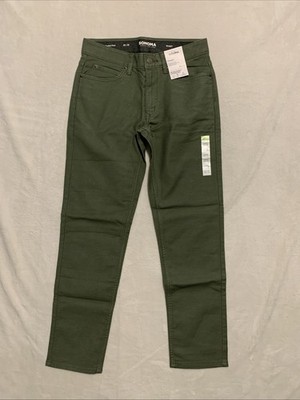 Sonoma Everyday All Day Pants Mens 30x30 Olive Green Straight Fit 5 Pocket New