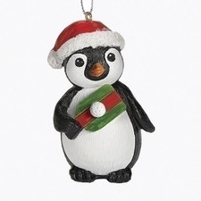 roman Pickle Ball Penguin Ornament Bauble