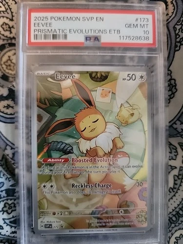 2025 PSA 10 Eevee #173 Prismatic Evolutions ETB Black Star Promo Pokemon TCG S&V