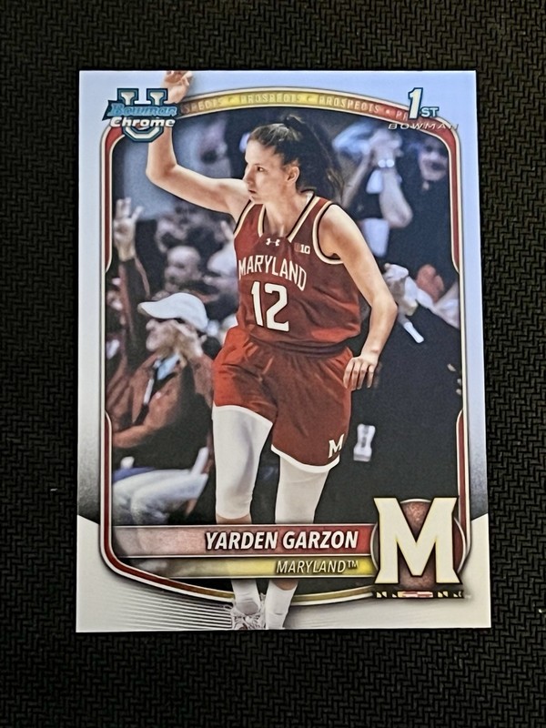 Yarden Garzon #BCP-68 Topps Chrome 1st Bowman U 2026 Basketball Card  Maryland