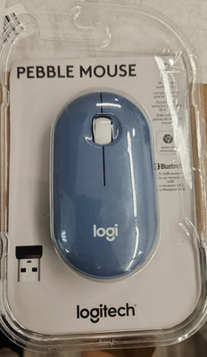 Logitech Pebble M350 Wireless Mouse (Blue Gray) Open box