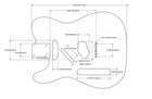 Pine Telecaster / Semi-Hollow Style / Left Handed Guitar Body #710 / Made in USA — photo 7