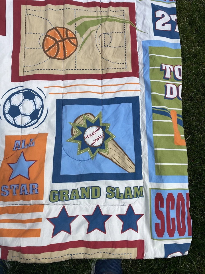 Circo Niños Infantil Cuna Manta Edredón Baloncesto Fútbol �� Ropa de Cama Foto 2 de 4