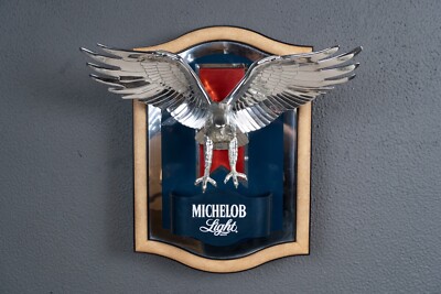 Vintage 1987 Michelob Light Beer Flying Eagle 3D Mirror Bar Sign