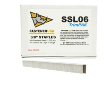 3/8" LEG x 1/4" CROWN 18GA 304SS L06 STAPLES 2,000ct | SSL06T2