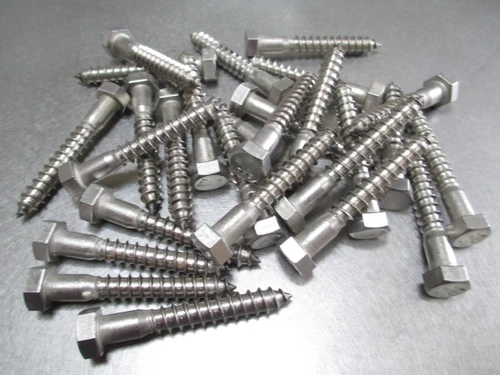 3/8 x 2-1/2   304 Stainless Steel Hex Head Lag Bolts Lag Screws  27 PCS.