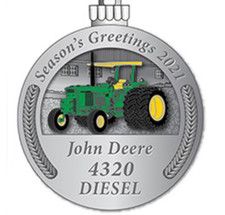 John Deere Limited Edition 2021 Pewter Christmas Ornament 26th in Series LP79550