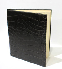 Graphic Image Album 8x10 Bound Leather Cover Dry Mount Black