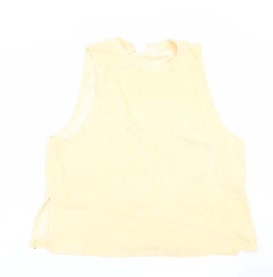 H&M Damen gelb Baumwollmischung Pullover Pyjama Oberteil Größe 10