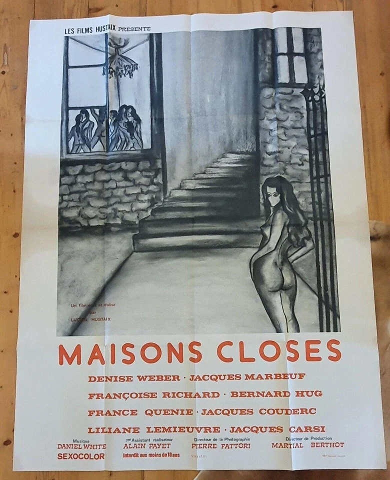 Plakat Filmplakat Original - MAISONS CLOSES - Les Films Hustaix franz.  1975 - Bild 1 von 2