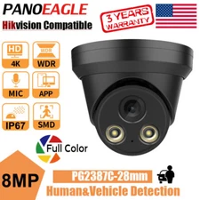 4K 8MP ColorVu HIK Compatible Security IP Camera Full Color MIC POE CCTV