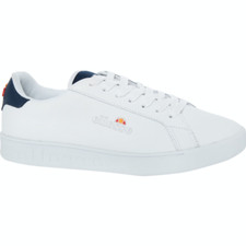Image of ELLESSE Campo Leather Low Top Sneakers Trainers in White - UK 6/EU 39