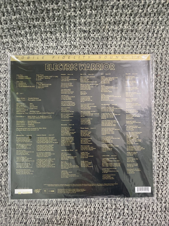 T. Rex Lp SEALED Electric Warrior 2019 MFSL Limited Edition No 5602 New - Image 2 of 3