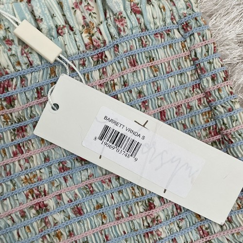 Petersyn Barrett Skirt Smocked Mini Ruffle Rainbow Multicolored Small Made in NY - Picture 6 of 12