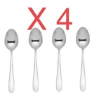 4 Pack Stainless Silver Steel Table Spoon Dinner Dessert Cutlery Kitchenware UK