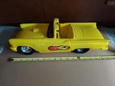 VTG 1957 Ford Thunderbird No. 804 American Plastic Toys 17" Yellow Conv. 1980s