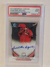 2014 Bowman Chrome Aristides Aquino PROSPECTS AUTO  PSA 9 MINT Cincinnati Reds