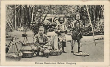 PC CHINA, HONGKONG, CHINESE SWEET MEAT SELLERS, Vintage Postcard (b33749)