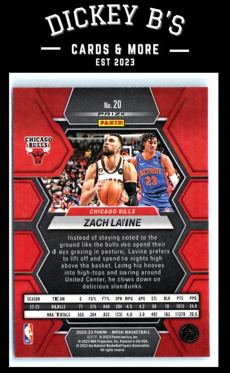 2022-23 Panini Mosaic Reactive Blue #20 Zach LaVine Chicago