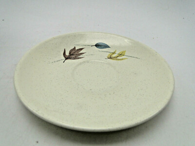 Franciscan USA Autumn Leaves Pottery Saucer(s) 1950's mark