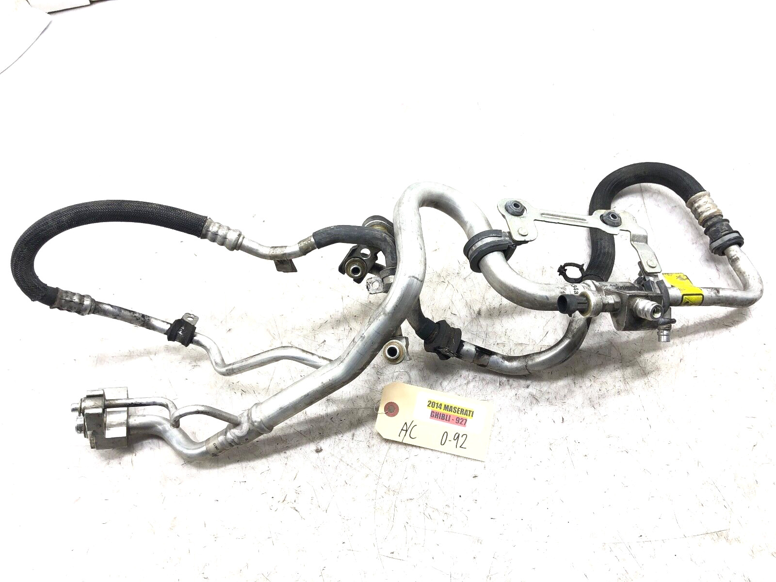 2014-2019 MASERATI GHIBLI 3.0L V6 A/C LINE HOSE PIPE SET OEM.