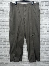 NWT Chaps Relaxed Fit Flat Front Gray Pants Mens Size 38x30