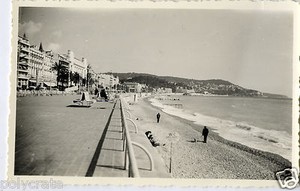 Détails Sur Nice Promenade Des Anglais Plage Côte Dazur Photo Ancienne An 1950