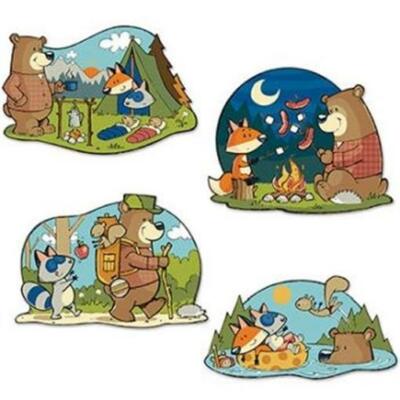 Camp Out Woodland Friends 16-inch Cutout Set of 4 Paper Camping Decorations