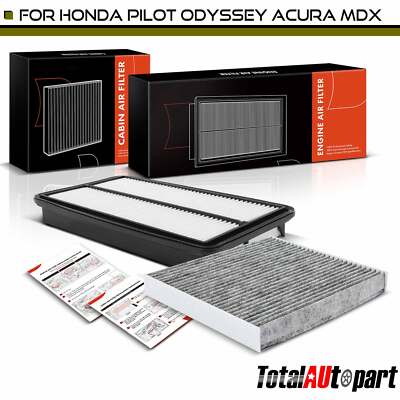 Engine & Activated Carbon Cabin Air Filter for Honda Pilot 2009-2015 Odyssey