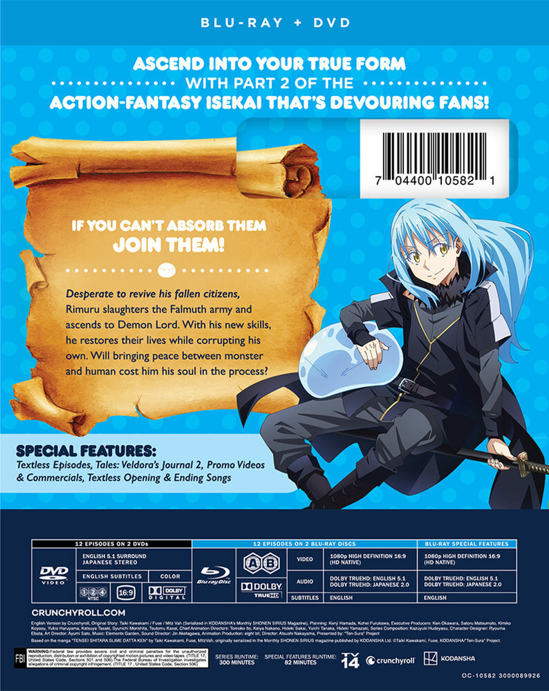 That Time I Got Reincarnated As A Slime Season 2 Part 2 BLURAY/DVD