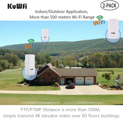 2-Pack 300Mbps Wireless Outdoor CPE Kit Point to- Point Wireless Access Point... - Picture 9 of 9