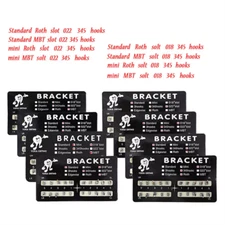 1 Pack Dental Orthodontic Black Board Mental Bracket Brace 20Pcs/Pack 8 Sizes