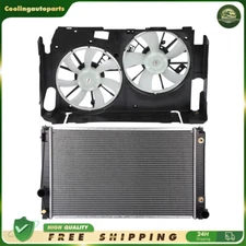 Radiator & Radiator Condenser Fan Kit For 06-12 Toyota RAV4 Without Tow Package