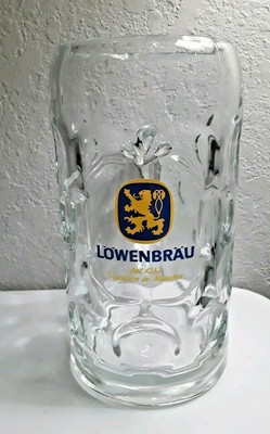 lowenbrau stein glass
