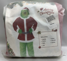 Merry Christmas Grinch Costume Size Large Party Supplies Jacket Pants Mask Glove