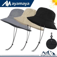 Waterproof Bucket Sun Hat UV Protection Wide Brim Travel Packable Men Women Gift
