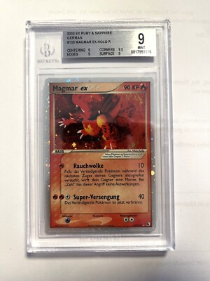 Magmar ex - EX Ruby & Saphire 100/109 - BGS 9 - Holo - deutsch - Pokemon