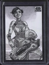 2022 Topps Chrome Star Wars Galaxy #BV-97 Torra Doza Base Card Sketch Variation