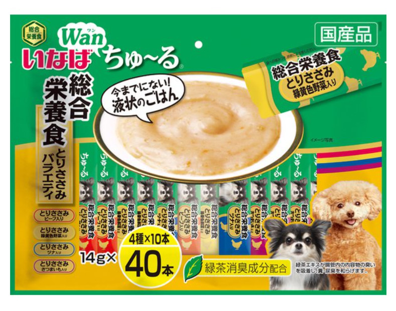 INABA Wan Churu Liquid Dog Treats 14 g &times; 40 Sticks Made in Japan NEW