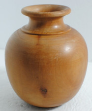 Vintage Vase Hand Turned Wooden Vase 6.25 inches Handcrafted