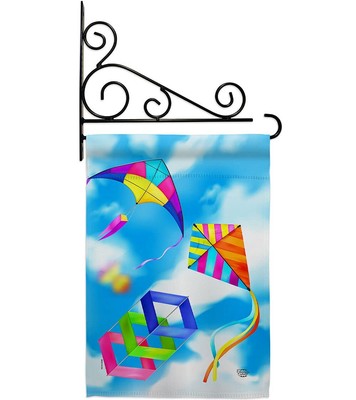 Blue Sky Kites Garden Flag - Set Wall Holder Summer Fun In The Sun Beach Pool...