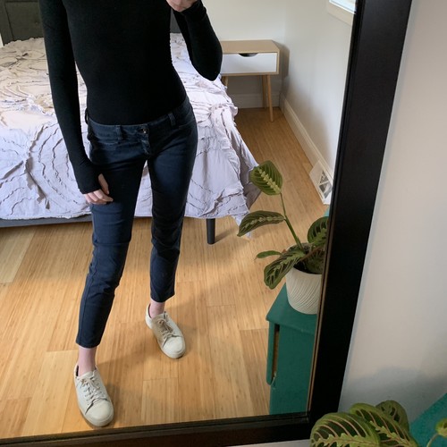 Blue Stretch Denim 2000s Trendy Italy 