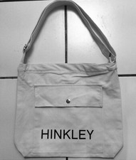 NWOT Convention Tote White Bag Hinkley 15" W x 13" H Snap Outer Pocket