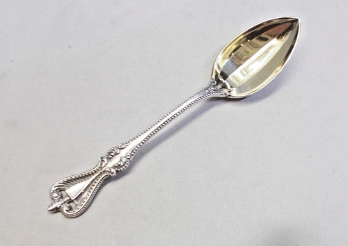 OLD COLONIAL STERLING SILVER DEMITASSE SPOON-GILT-CLASSIC/ORNATE 1898 TOWLE FINE