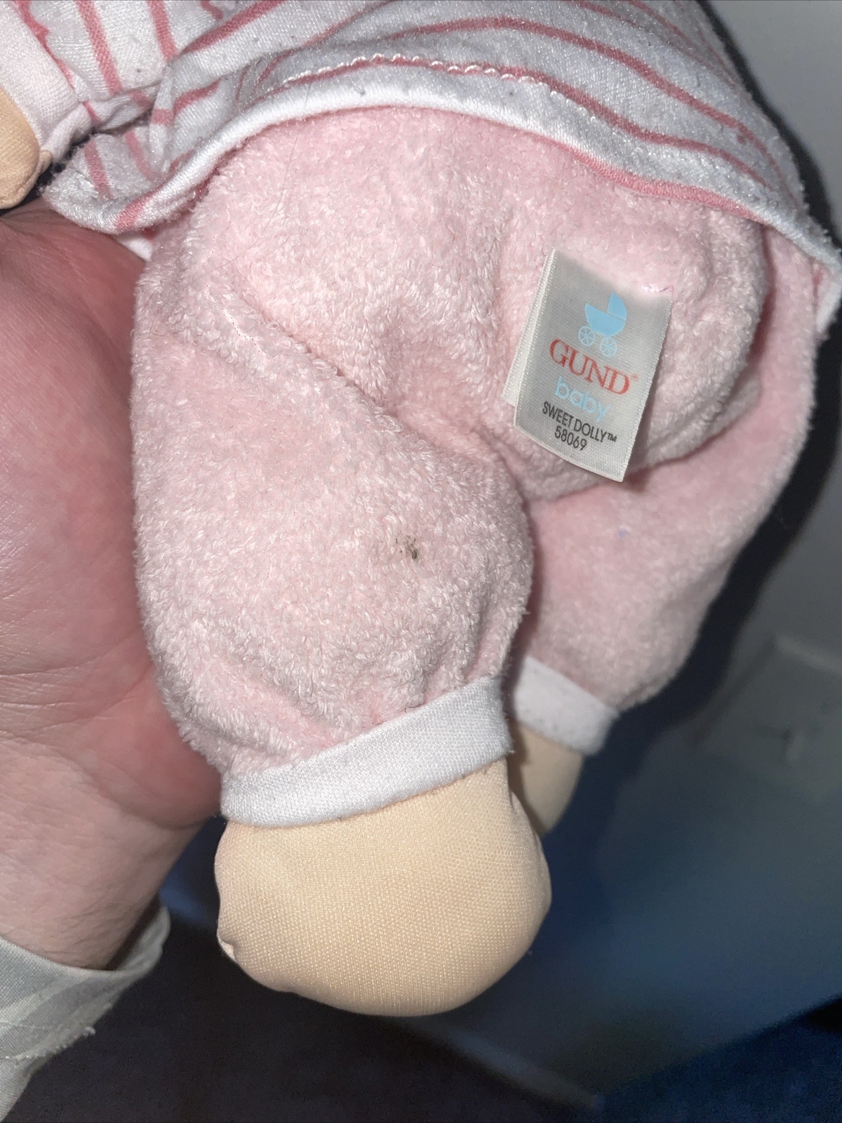 Baby Gund SWEET DOLLY  Plush Soft Baby Doll 12" Pink Blond Hair Blue Eyes