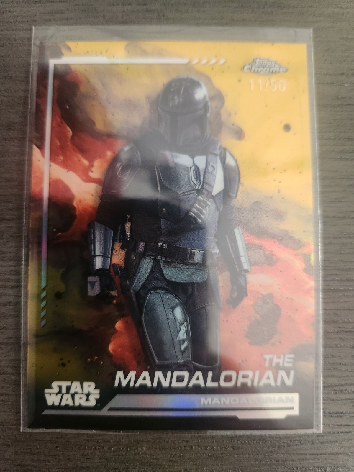 Topps Star Wars 2024 Chrome The Mandalorian 21 Gold Refractor x/50 Parallel