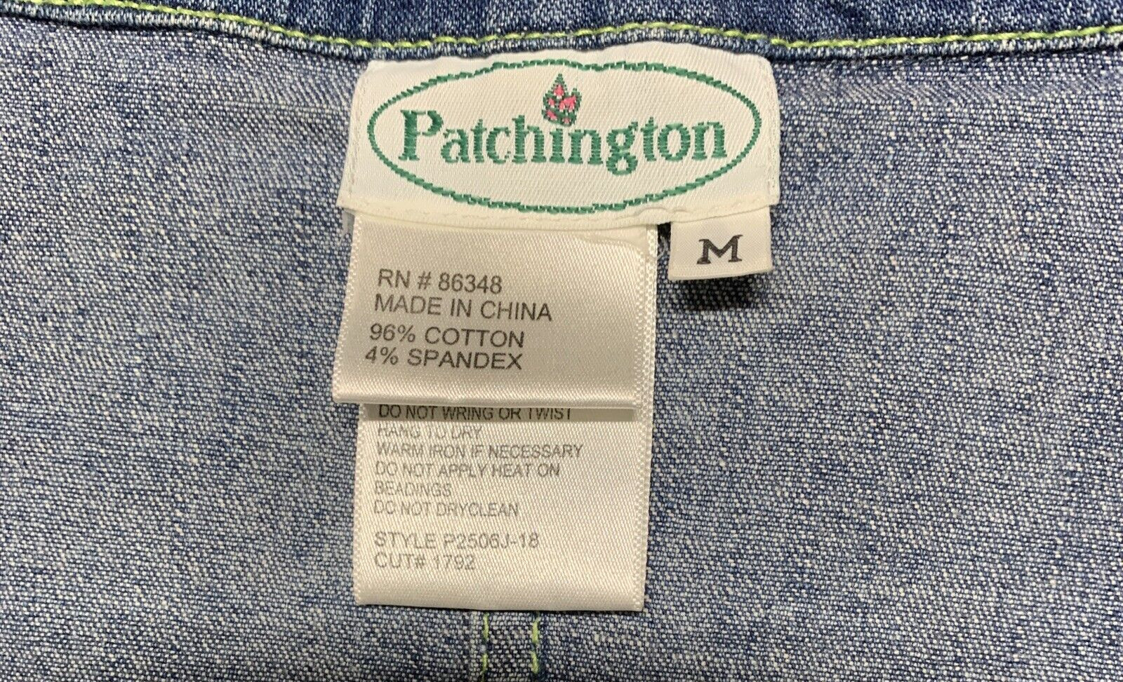 Patchington Denim Jacket Light Weight Gemmed Butt… - image 8